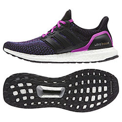 Adidas Ultra Boost Women's Running Shoes, Black/Purple